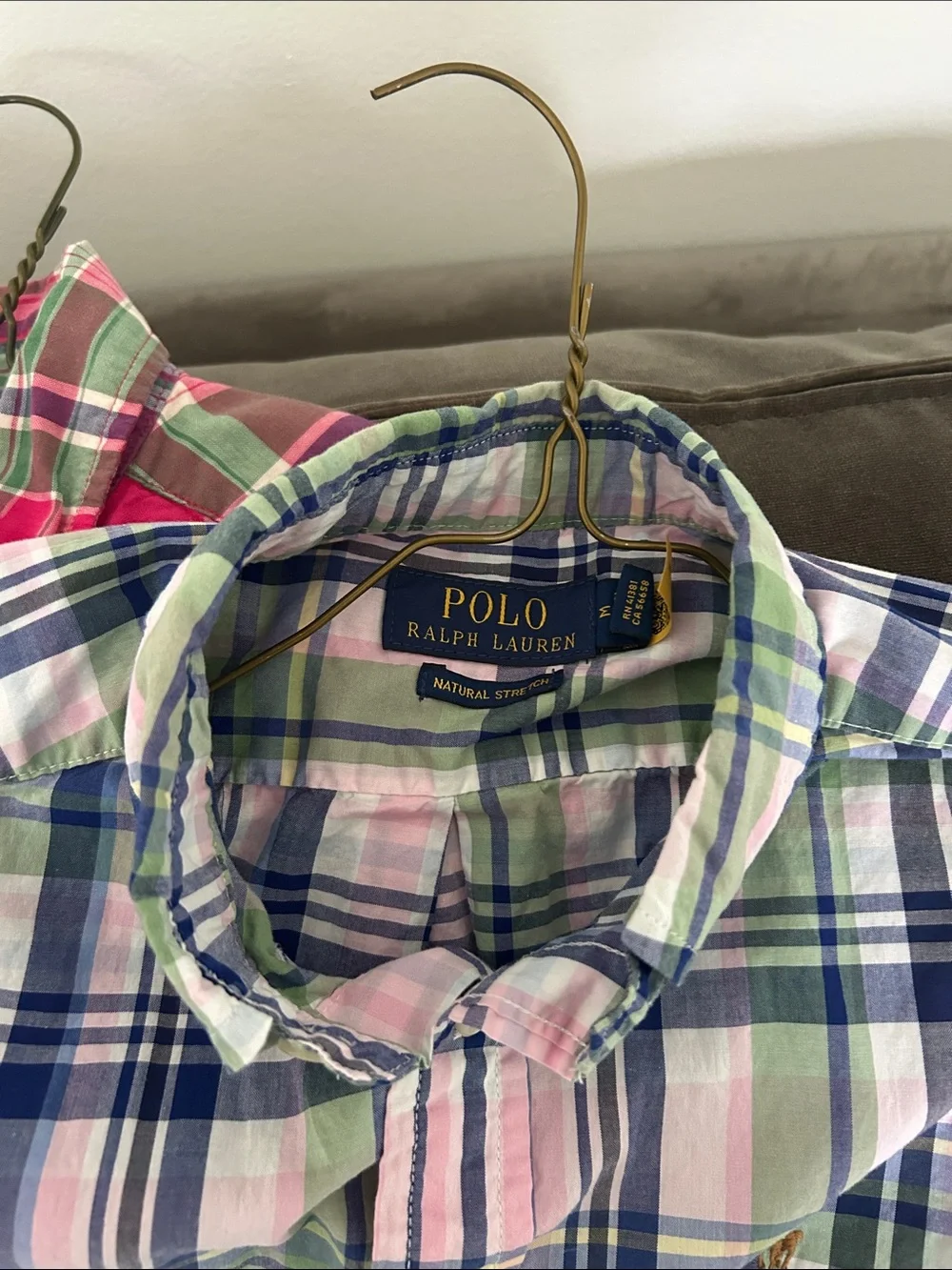 Ralph Lauren Short-Sleeve Plaid Button-Down Shirts Pink & Blue, Blue & Green